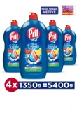 Pril Elde Yıkama Sıvı Bulaşık Deterjanı 4 x 1350g Limon 5+ Etki thumbnail 1