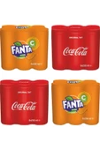 Coca Cola Teneke Kutu Karma 12x250 Ml Klasik Tat + 12x250 Ml Fanta - 1