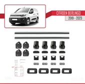 Citroen Berlingo 2019-2023 Arası ile Uyumlu ACE-3 Ara Atkı Tavan Barı Siyah (2 Adet) - 7