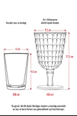 Allegra Füme Kadeh Bardak - 450 ml Tekli Akrilik Malzeme - Cam Değildir Kırılmaya Dayanıklı - 4