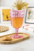 Allegra Mürdüm 6’lı Kadeh Bardak Seti 750 ml Akrilik Malzeme - Cam Değildir Kırılmaya Dayanıklı - 1