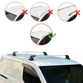 Citroen Berlingo 2019-2023 Arası ile Uyumlu ACE-3 Ara Atkı Tavan Barı Siyah (2 Adet) - 4