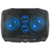ADDISON RAMPAGE 17" AD-RC4 Mavi Ledli 2*125mm+2*70mm Işıklı Fan Notebook Soğutucu Stand - 3