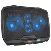 ADDISON RAMPAGE 17" AD-RC4 Mavi Ledli 2*125mm+2*70mm Işıklı Fan Notebook Soğutucu Stand - 4