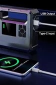 Hepu Hp-M01 Jump Starter 5 İn 1 16000mAh Akü Takviye Cihazı Lastik Şişirme Kompresör Lamba Powerbank Çanta - 5