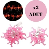 Derin Stok® 10lu Pilli Led Flamingo Dekoratif Işık Zinciri Aydınlatma 1,5 Mt - 9