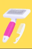 Derin Stok® Kedi Köpek Telli Küçük Boy Tüy Bakım Seti Evcil Hayvan Tarama Fırçası - 10