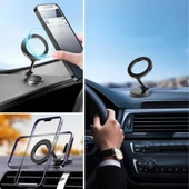 Derin Stok® Tüm Telefonlarla Uyumlu Manyetik Araç Telefonu Tutacağı Katlanır 360 Derece Dönen Telefon Standı - 1