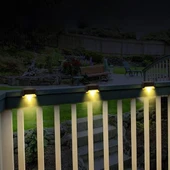 Derin Stok® Solar Güneş Enerjili Şarj Edilen Köşebent Merdiven Veranda Bahçe Yolu Led Lamba Işık 4 Adet - 8