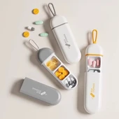 Derin Stok® 3 Bölmeli Taşınabilir Seyahat Tipi Hap Saklama Kutusu İlaç Saklama Kutusu thumbnail 1