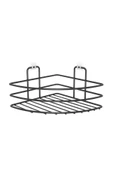 Derin Stok® Kendiliğinden Yapışkanlı Montaj Gerektirmeyen Tek Katlı Banyo Askı Köşe Şampuanlık Siyah - 6