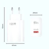 Derin Stok® 120W USB Hızlı Type C Uçlu Kablolu Şarj Aleti - 5