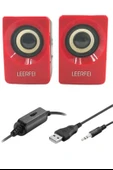 Derin Stok® N62 1+1 Multimedia USB ve Jacklı Mini Hoparlör Yüksek Stereo Ses Sistemi - 7