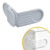 Derin Stok® Bebek Çocuk Güvenlik Çekmece ve Dolap İçin Kendiliğinde Yapışkanlı Vidasız Köşe Kapak Kilidi - 1