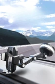 Derin Stok® Jel Vantuzlu Cama Takılabilen Güçlü 360 Derece Dönebilen Ayarlanabilir Araç Içi Vantuzlu Telefon Tutucu - 10