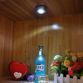 Derin Stok® Kablosuz Spot Pilli Dokunmatik Led Lamba 3 Ledli Dolap Lambası - 5