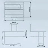 Derin Stok® Kendiliğinden Yapışkanlı Tuvalet Kağıdı Tutacağı ve Yedek Raf - Siyah Modern Metal Tasarım - 4