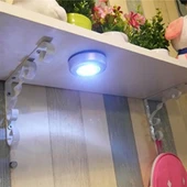 Derin Stok® Kablosuz Spot Pilli Dokunmatik Led Lamba 3 Ledli Dolap Lambası - 7