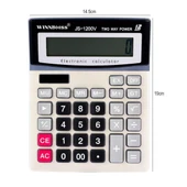 Derin Stok® 12 Haneli Geniş LCD Ekran, Pilli Büyük Düğmeli Hesap Makinesi - 5