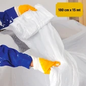Derin Stok®  Boya Badana Eşya Koruma Hışır Örtüsü 180cm x 15 mt Yapışkanlı Hışır Örtü - 5