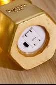 Derin Stok® Led Işıklı Sevimli Kaktüs Dekoratif Masa Lambası Mini Biblo Gece Lambası-GOLD - 10