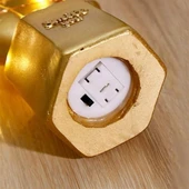 Derin Stok® Led Işıklı Sevimli Kaktüs Dekoratif Masa Lambası Mini Biblo Gece Lambası-GOLD - 6