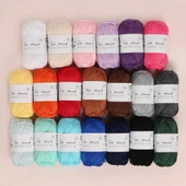 La Mia Mini Mercerized Cotton 20li Paket Renkli El Örgü İpi - 33825 - 1
