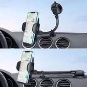 Derin Stok® Ayarlanabilir Vakum Kilitli Cam Ve Torpidoya Takılabilen Telefon Tutucu - 5