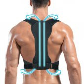 Luxury Kamburluk Önleyici Sırt Dik Duruş Korsesi Unisex Siyah Medikal Korse Ortopedik thumbnail 1