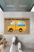 Dijital Baskı Kişiye Özel İç Kapı Dekorasyon Paspas  PS11218 - 1