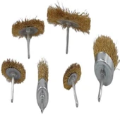Derin Stok® 6'lı Pimli Tel Fırça Seti Pas Yağ Kir Boya Yapışkan Çözücü - 3