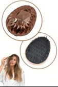 Derin Stok® Rose Gold Saç Düzleştirici Tarak Geniş AralıklıHer Saç Tipine Uygun Fırçalı Saç Düzleştiric - 8
