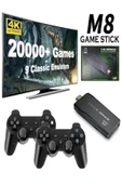 4K Destekli Atari 2.4G Uyumlu Kablosuz Çift Kol Atari Retro 20.000 Üzeri Oyun Game Stick - 5