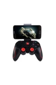 Wireless Joystick Gamepad Kablosuz Oyun Kolu Bluetooth Telefon Tutacağı Standlı PC Telefon Tablet - 2