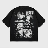 Oversize 'Jujutsu' Baskılı T-Shırt - 1