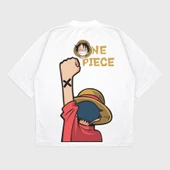 Oversize 'One Piece' Baskılı T-Shırt - 3