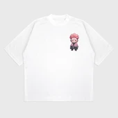 Oversize 'Chibi Sukuna' Baskılı T-Shırt - 2