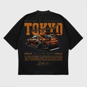 Oversize 'Tokyo' Baskılı T-Shırt thumbnail 3