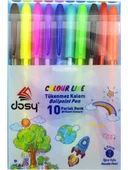 Dosy Colour Lıne 0,7Mm 10'Lu Karışık Tükenmez Kalem - 1