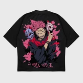 Oversize 'Jujutsu Kaisen' Baskılı T-Shırt thumbnail 1