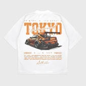 Oversize 'Tokyo' Baskılı T-Shırt thumbnail 1