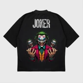 Oversize 'Joker' Baskılı T-Shırt - 1