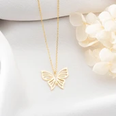 Vaoov 925 Ayar Gümüş Kelebek Kolye thumbnail 4