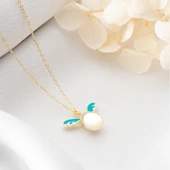 Vaoov 925 Ayar Gümüş Mavi Kanatlı Melek Kolye thumbnail 2