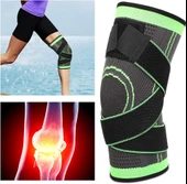 Örme Spor Dizlik Bandajlı Elastik Diz Desteği Nefes Alabilen Spor Bandajı 1 Adet - 2