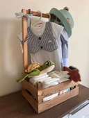 Dekoratif Ahşap Bebek Sepeti – 40 Uçurma Babyshower Hediyesi - 9