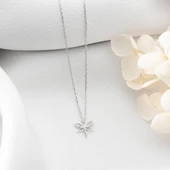 Vaoov 925 Ayar Gümüş Minimal Yusufçuk Kolye thumbnail 4