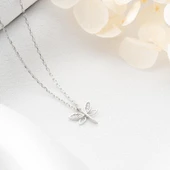 Vaoov 925 Ayar Gümüş Minimal Yusufçuk Kolye thumbnail 2