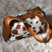 Cow Print Desenli Trend Omuz Çantası - 2