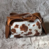 Cow Print Desenli Trend Omuz Çantası - 1